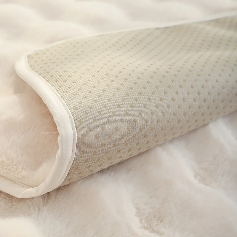 Winter Padded Plush Cushion Non-slip Leather Sofa Cover New Cover Cloth Towel Fleece Machine Wash Modern Solid Printed