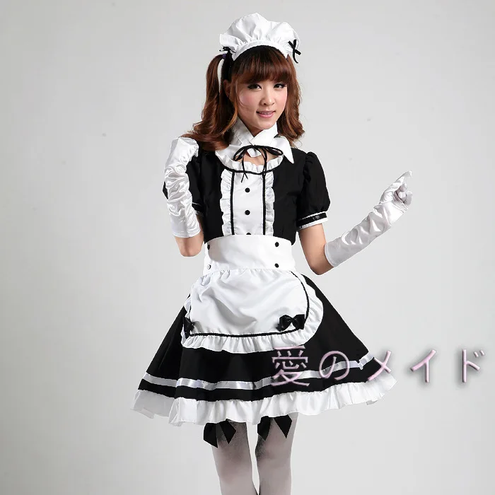 Sexy French Maid Costume Sweet Gothic Lolita Dress Anime Cosplay Sissy Maid Uniform Plus Size Halloween Costumes For Women
