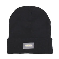 Wholesale custom acrylic women men ski embroidery logo LED light winter knitted hats beanie Cap for night work