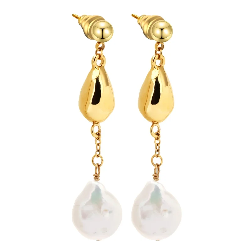 New Arrival Freshwater Pear Earrings drop earring trendy  fashion Jewelry Waterdrop Dangle Earrings for Women