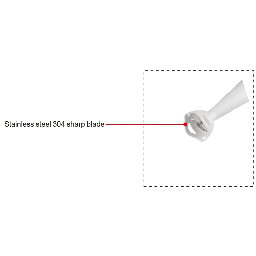 Easy assembly and remove for clean with plastic stick hand blender set 300W