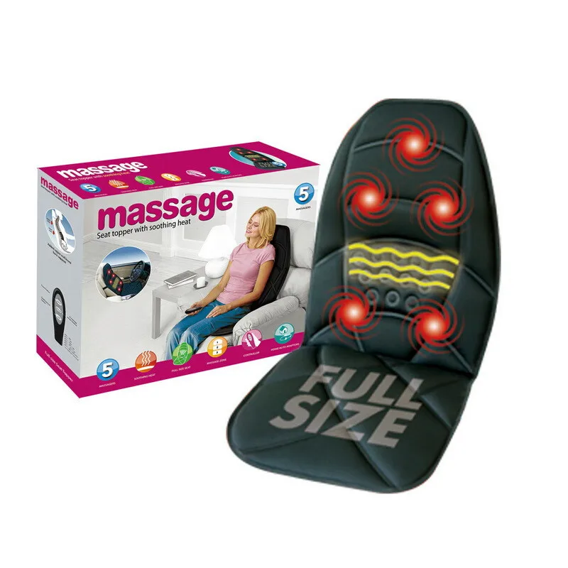 
Favorable Price Heated Adjustable Car Seat Back Vibrating Massage Cushion 