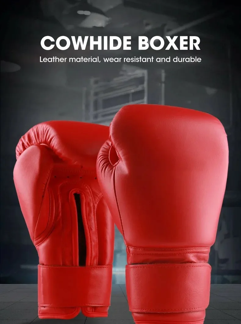 Boxing Gloves Men & Women Pro Training Jumbo, PU Leather Kickboxing Adult Heavy Punching Bag Gloves Mitts Focus Pad Workout