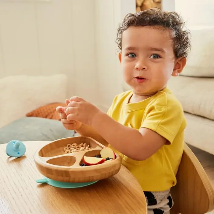 Bamboo Dinnerware Breakfast Tray Eco-Friendly  Flatware For Babies And Toddlers Wooden Tray Toddler Plates Bamboo Tray Platters