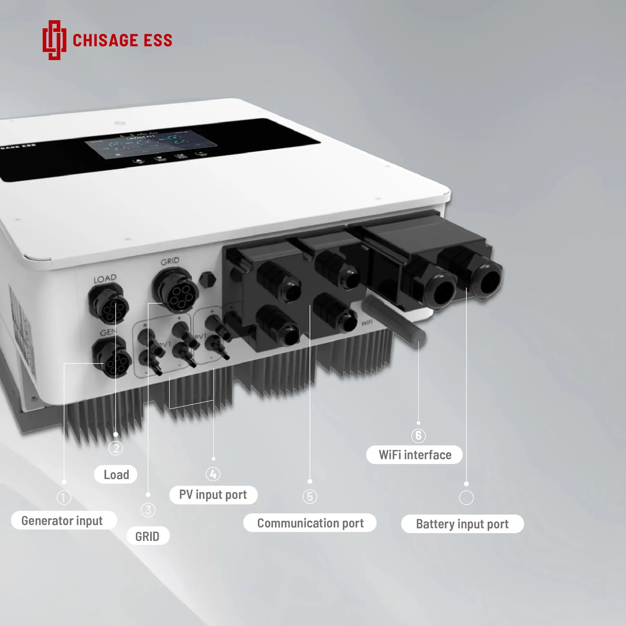 EU warehouse in stock Chisage 5kw 6 kw 8kw 10kw 12kw 14kw Mars-5/6/8/10/12/14Gl-LE Triple Phase  Hybrid Inverter