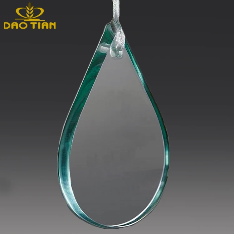 wholesale high quality K9 blank crystal drop shape glass Christmas ornaments beveled jade glass tear 60*80mmdrop ornament