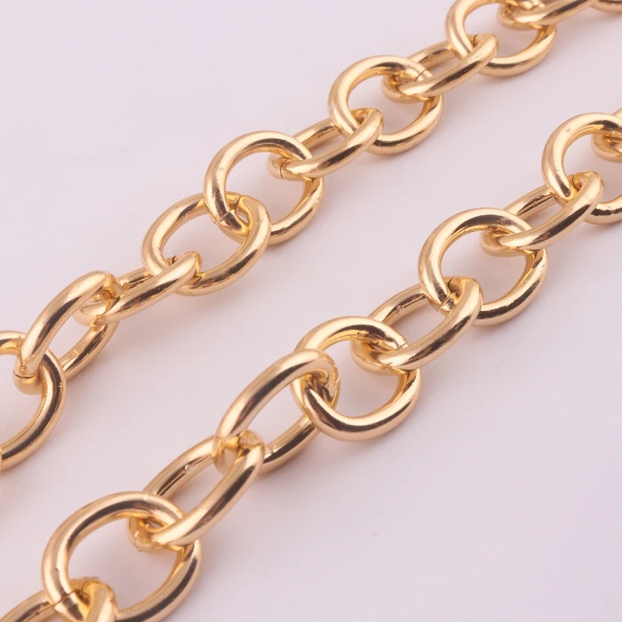 gold color aluminum metal bag keychain o chain for garments