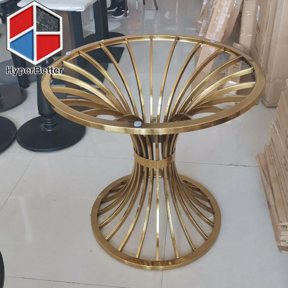 Golden Stainless steel table leg for dining table