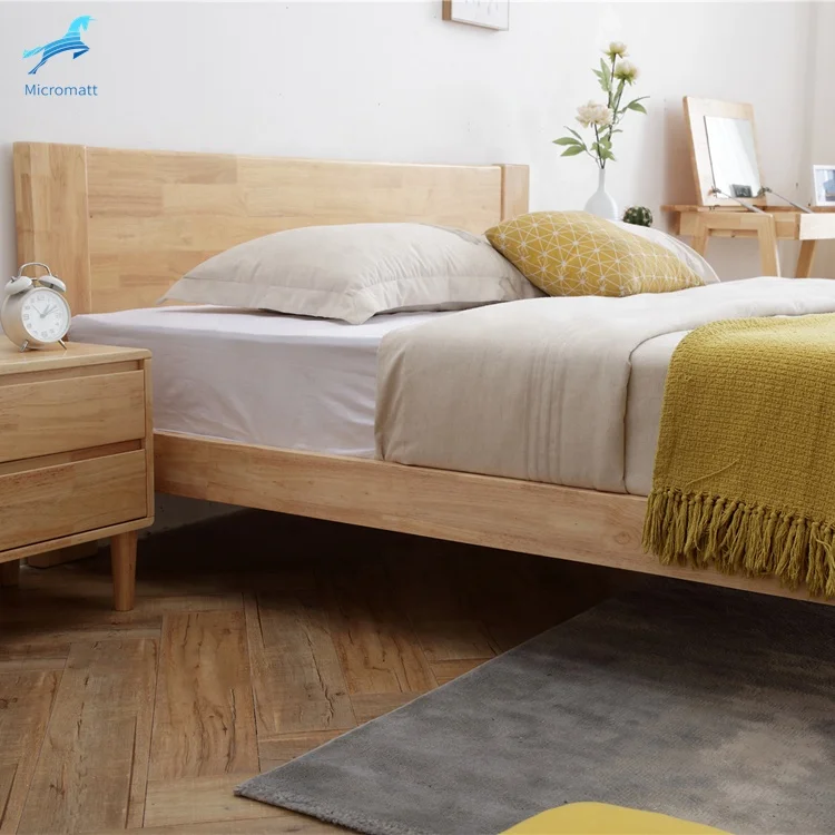Wholesale Bedroom Furniture Environment Wood Color Wood Japanese Style King Size Bed