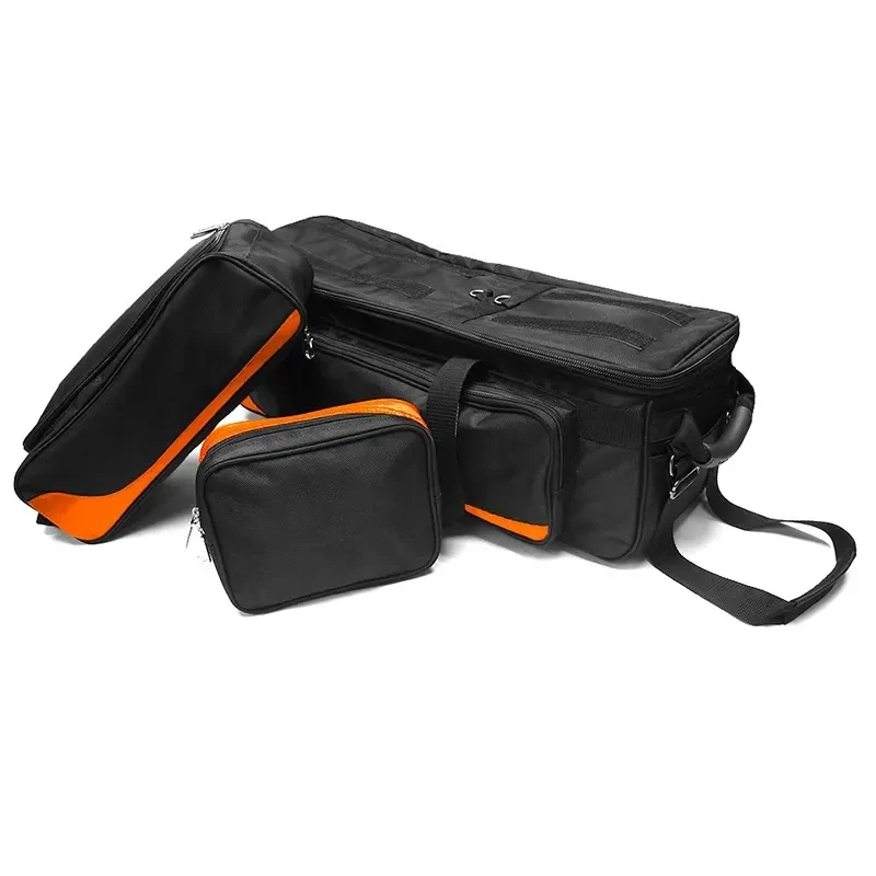 Durable deluxe double roller bowling bag detachable 3 ball bowling bag roller triple tote bags with wheels