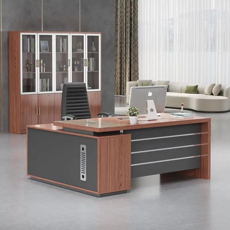 Office Furniture Modern Luxury L Shaped Ceo Manager Executive Desk Wooden Office Table
