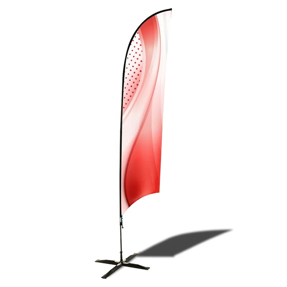 Promotional Advertising Custom Print Flying Beach Flag Custom Teardrop Feather Flags Banners With Flag Pole For Sale