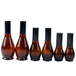 Avertan 10ml 30ml 50ml 100ml The gourd shape empty spray glass amber hydrolat  glass perfume bottle with spray
