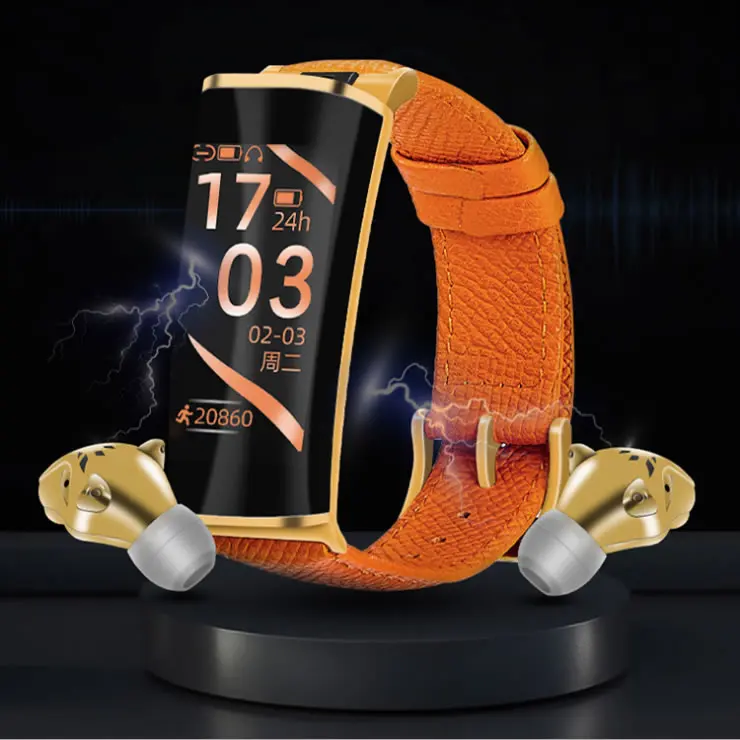 B6 Smart Call Bracelet Smartwatch Wireless Headset Two In One Step Heart Rate Sensing Running Men And Women Watch