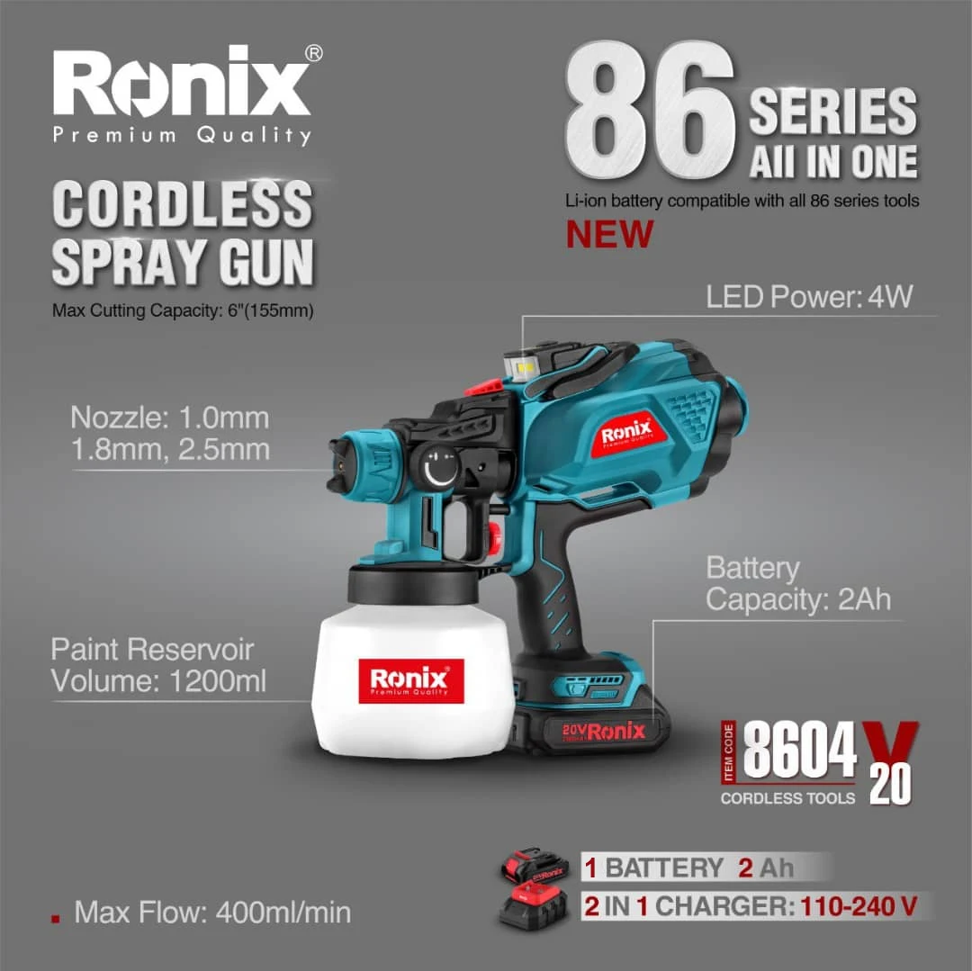 Ronix В НАЛИЧИИ 20 беспроводной портативный распылитель краски ручной стеклопластиковый