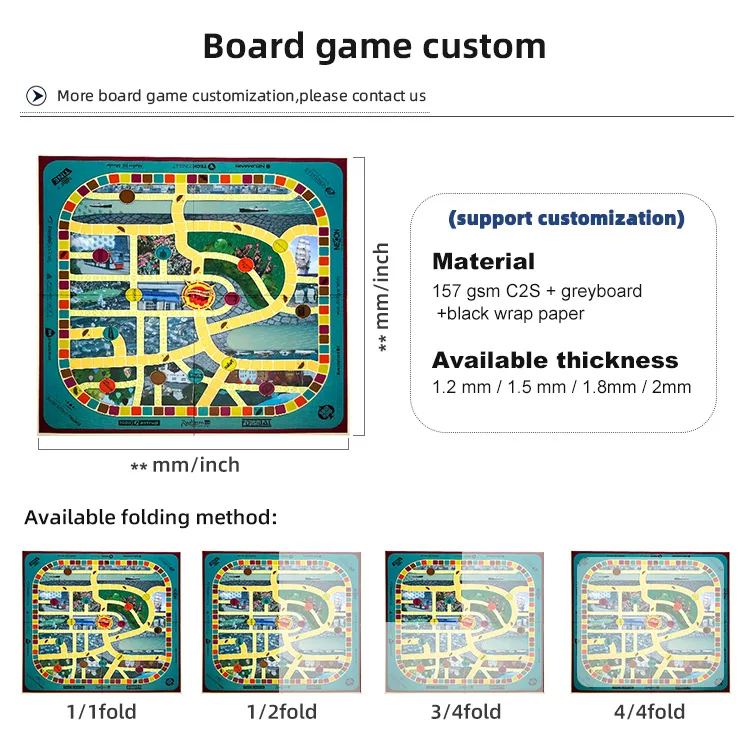 Senfutong chinese super board game maker_manufacturing oem design printing custom catan board game for adults/kids
