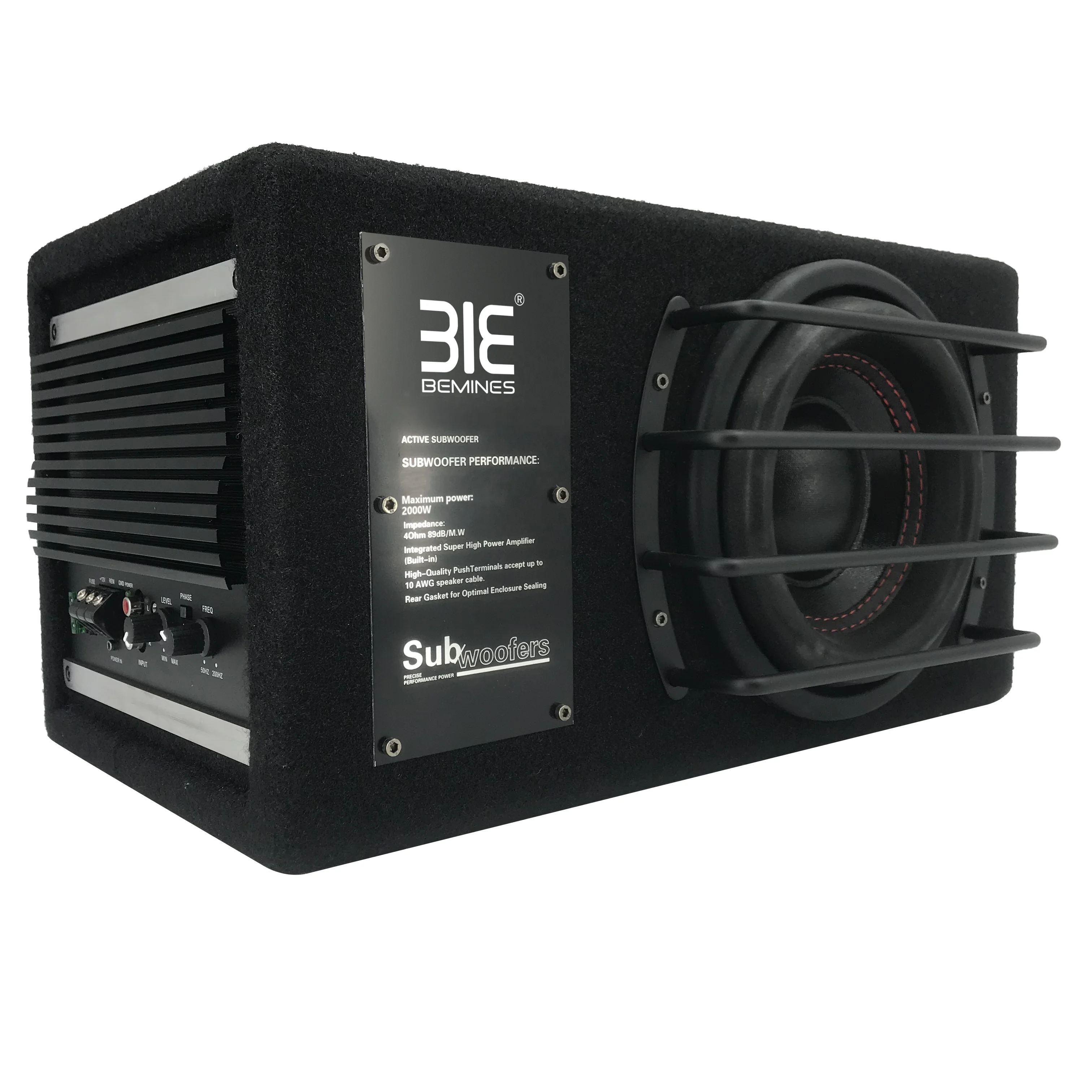 QMF-War Wolf I High-power 8-inch trapezoidal car amplifier subwoofer super bass car subwoofer modified 0-15V subwoofer car audio