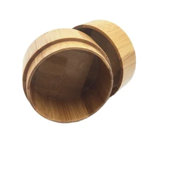 Экологичная косметическая упаковка 50 г бамбуковая банка для крема с деревянной крышкой