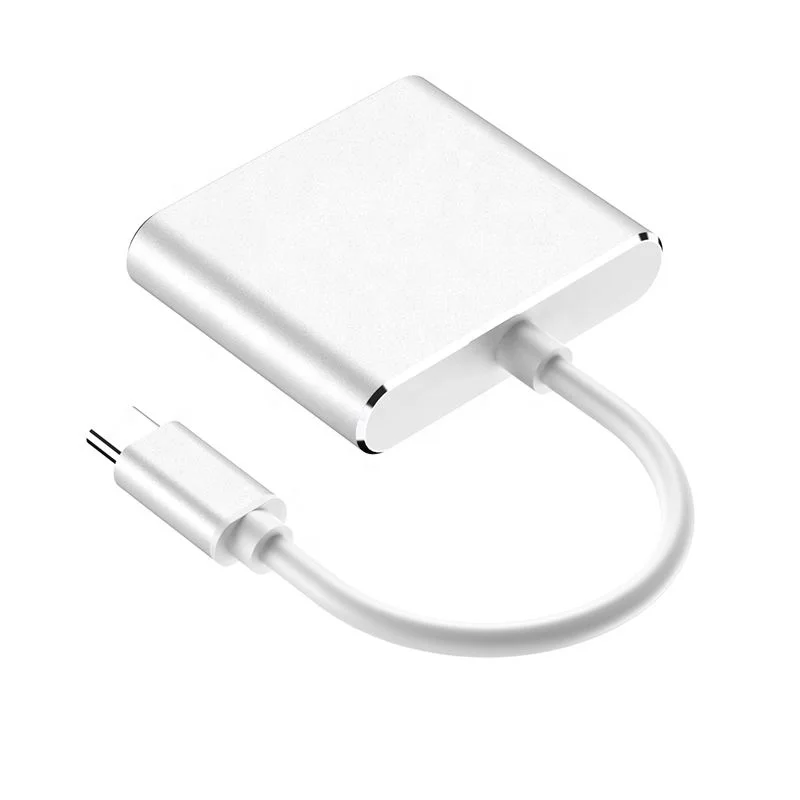 usb c hub oem 3 port 3 in 1 usb-c hub to Quick Charging Port USB 3.0 to 4K UHD Output
