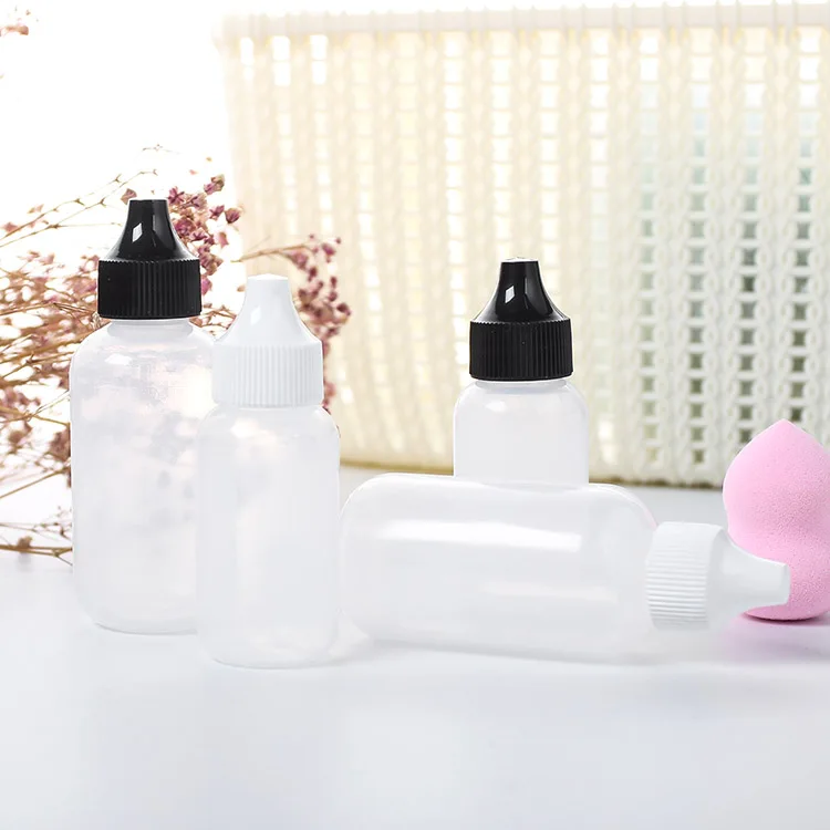 30ml Empty PE Squeezable Plastic Dropper Bottle for Wig Lace Glue  Airbrush Makeup Liquid Foundation