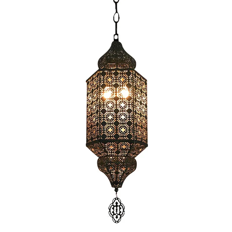 Thai style retro chandelier Thai style Arabic style restaurant club bar table designer art deco lamp