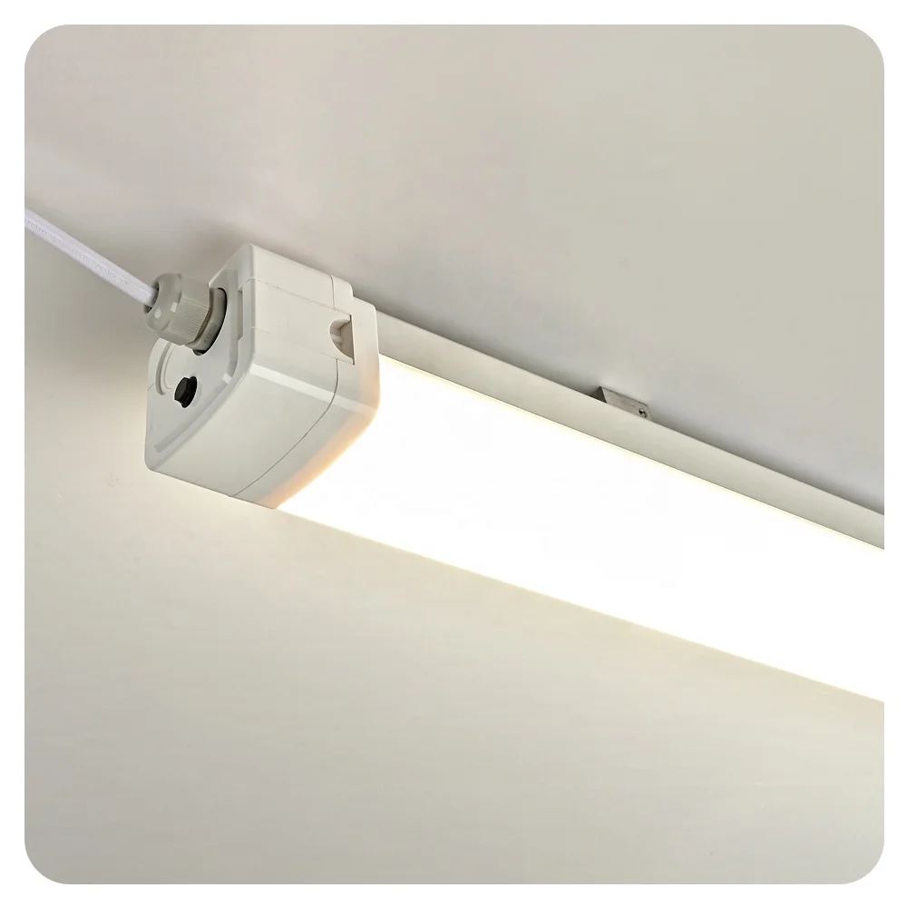0.6m 1.2m 1.5m Parking Lot Light High Lumen LED Tri-Proof Light 50w 60w Aluminum Triproof Ceiling Light with Sensor
