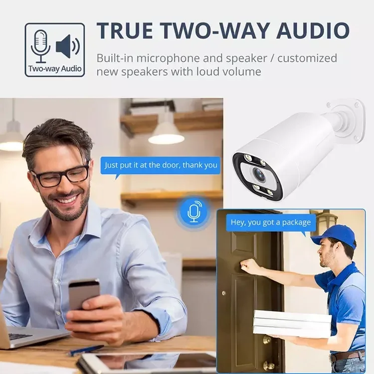 Motion Detection Waterproof Two-Way Audio 8Mp Cctv Xmeye Cctv Home Security System Camera 4K Ip Ai Camera