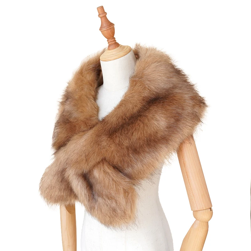 
Cheap scarf faux fur shawl scarf for Women winter warm 