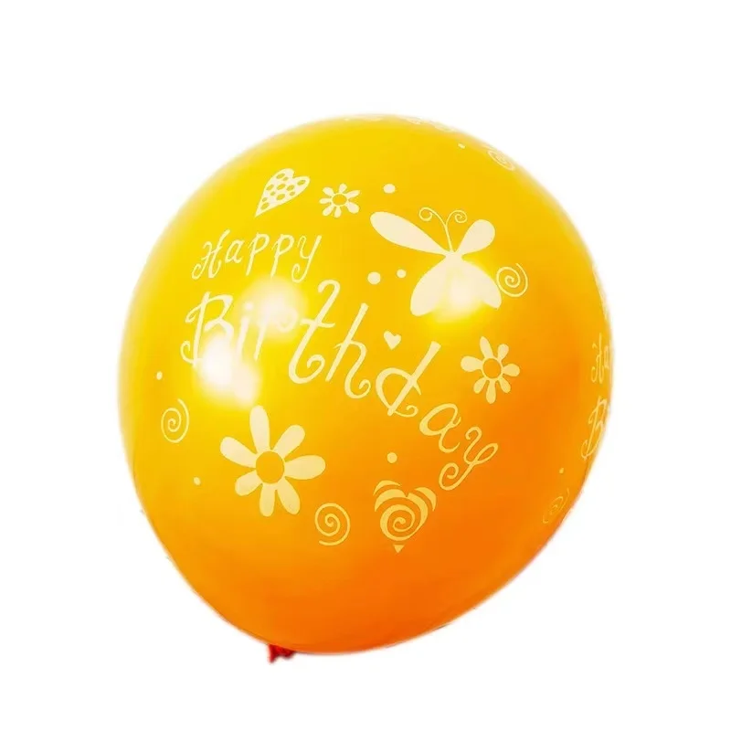wholesale high quality 12inch happy birthday latex printed balloons or