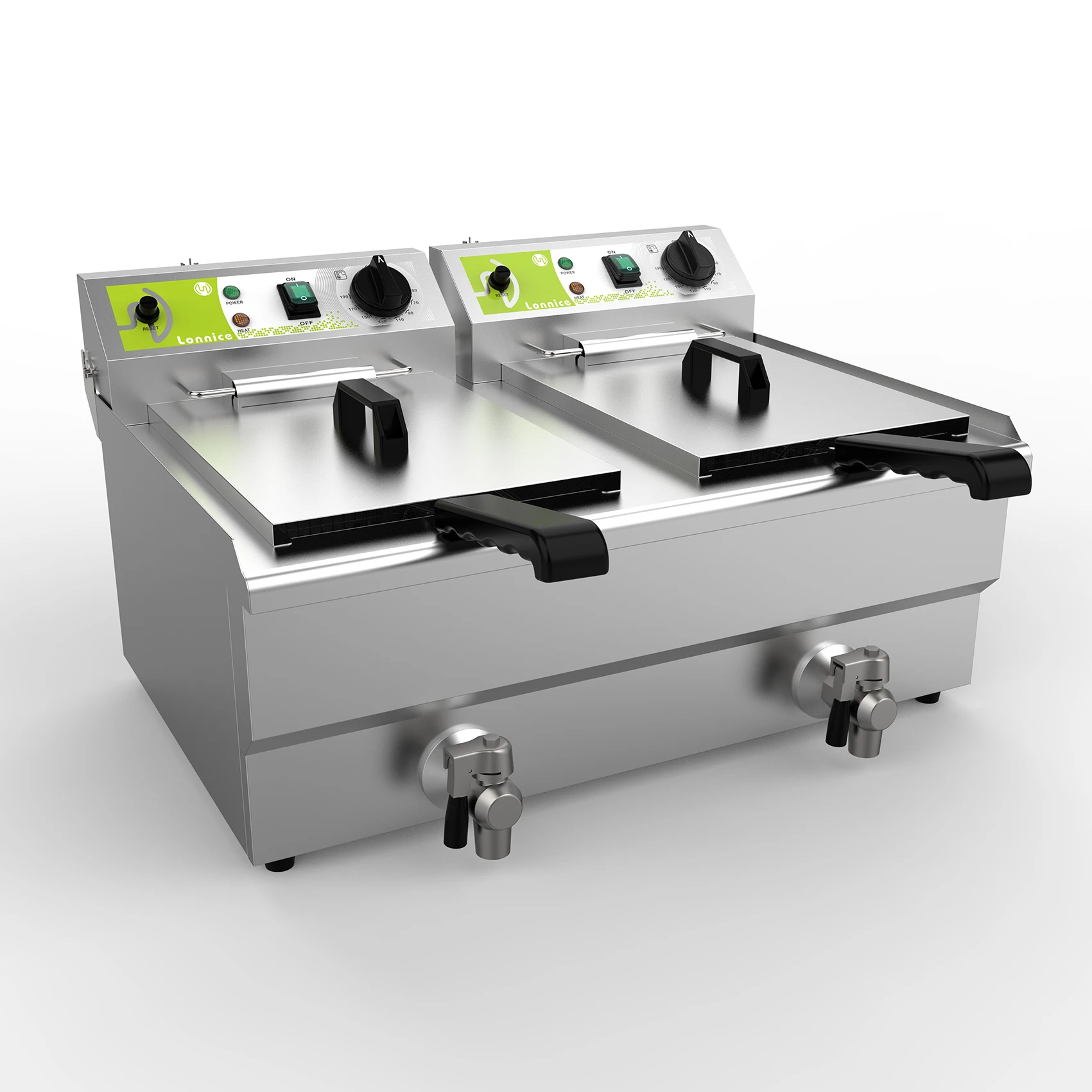 Electric double tank fryer electric deep fryer CE certification