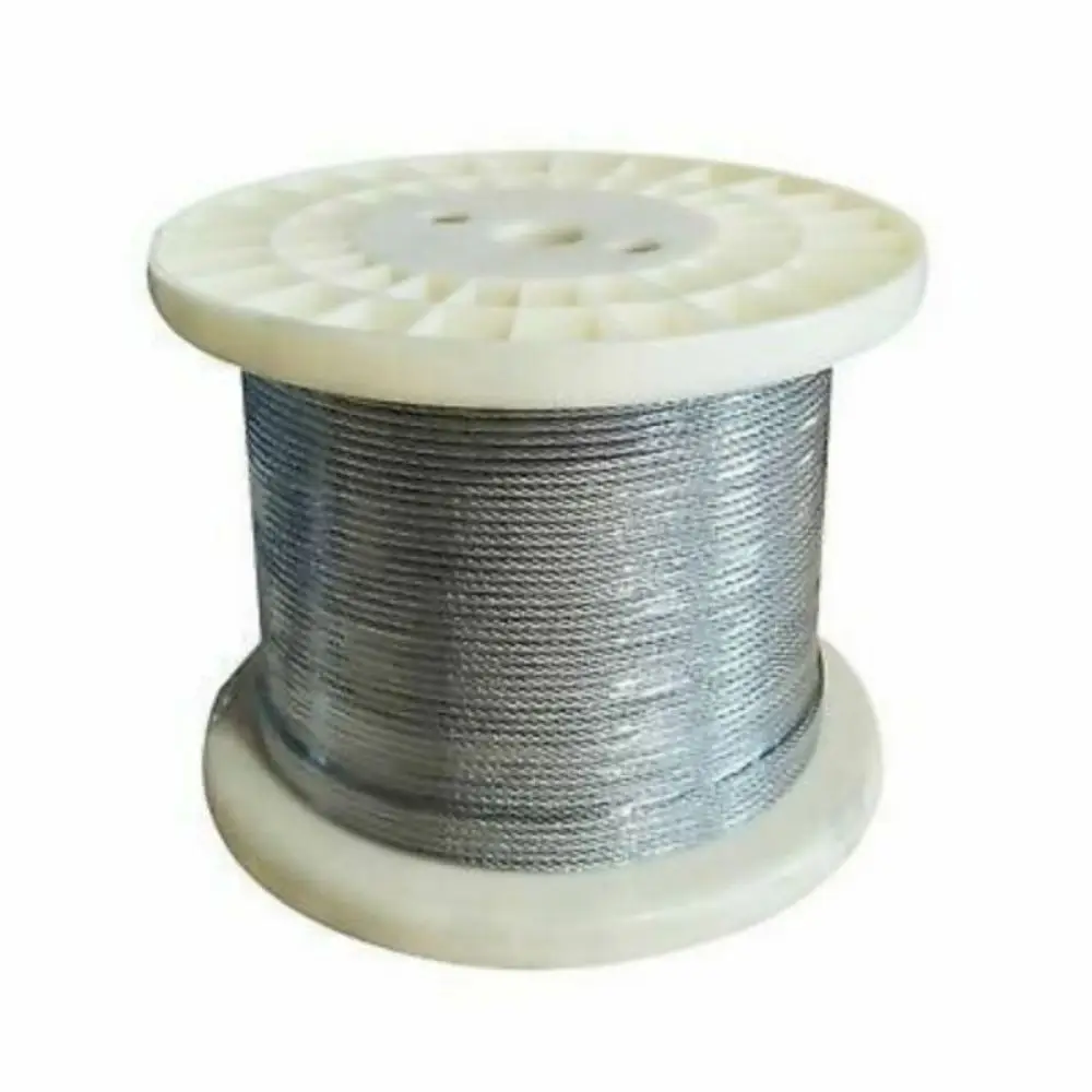 India High Quality 7x7 PVC Coated Balcony Invisible Stainless Steel Grating Wire Rope Cable