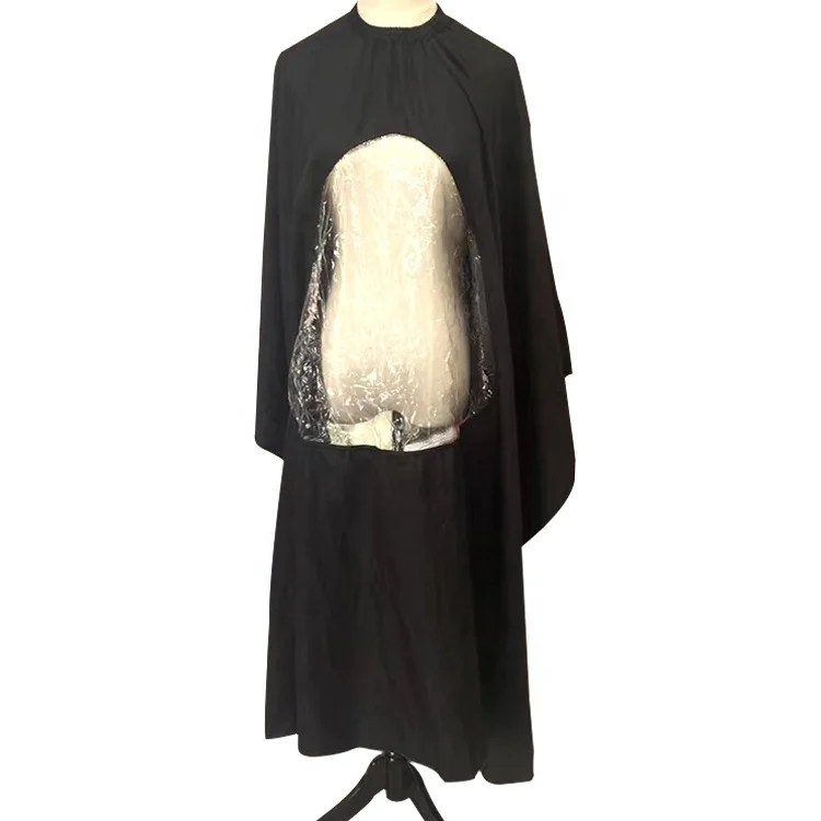 New Style Beauty Salon Hairdressing Cape Hair Cutting Gown with Clear Window