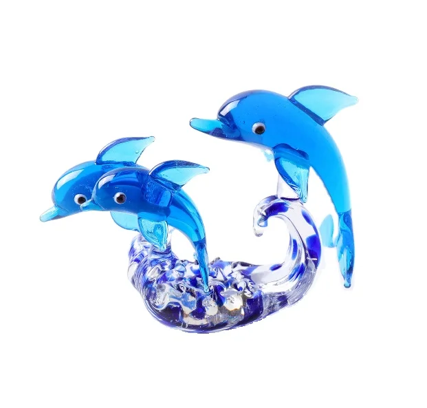 Креативные украшения ремесла Настольный орнамент стеклянный Дельфин