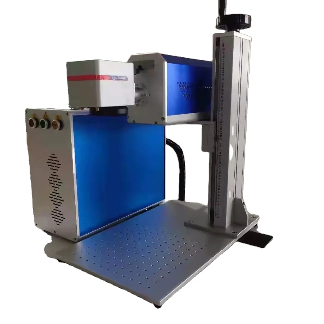 ZODO 20w 30w 50w Portable split type fiber laser marking machine for anti-loss tag key chain number tag