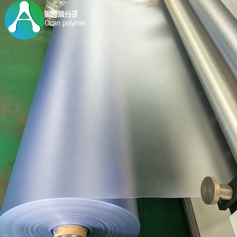 150 Micron Matte Embossed Plastic PVC Sheet Roll Transparent