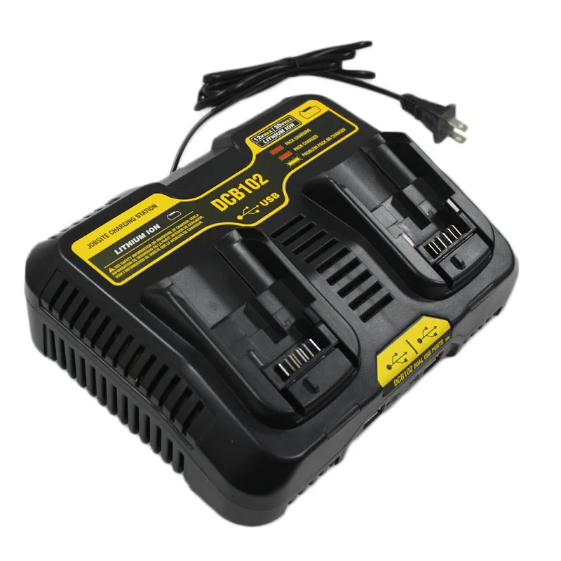 3A Fast Charge Lithium Battery 10.8V~20V Charger for DCB112 DCB102 DCB606 DCB609 Replace for Dewalt Power Tool Battery Charger