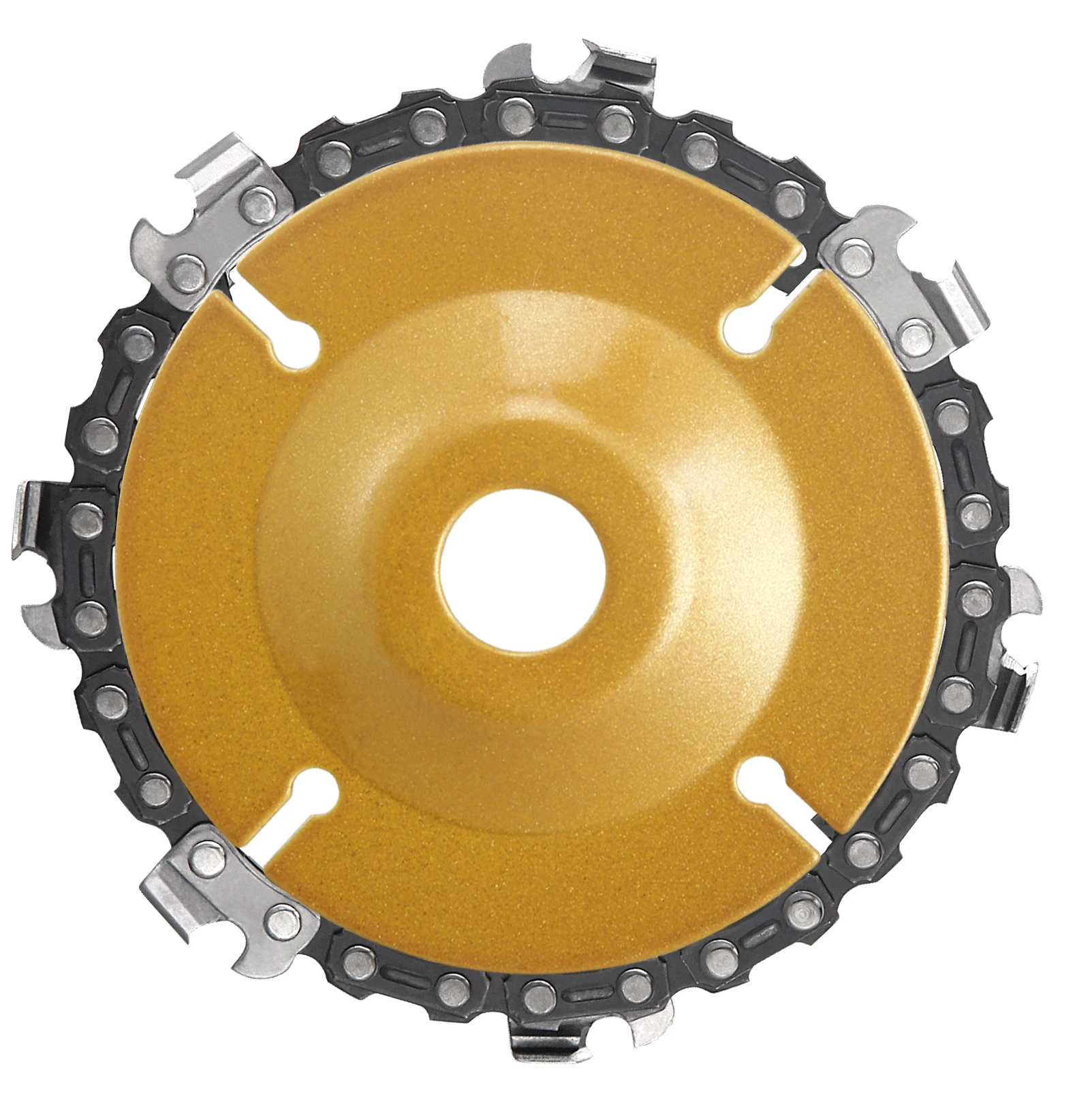 4 Inch 100mm Steel Electroplate 65Mn Wood Cutting Chain Grinding Carving Disc for Carpenter Woodworking