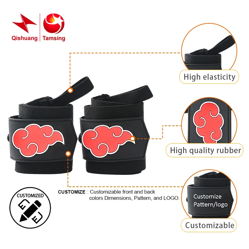 Gym Weight Lifting Straps Fitness Neoprene Padded Anime Cloud Padded Powerlifting Bandage Wrist Strap