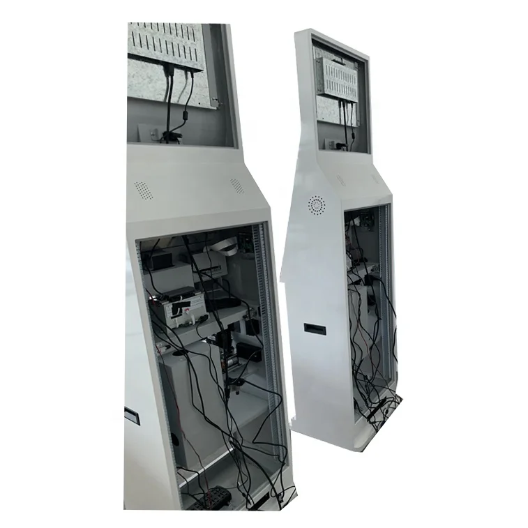 With receipt thermal printer card dispenser QRcode reader touch screen self service hotel check in kiosk