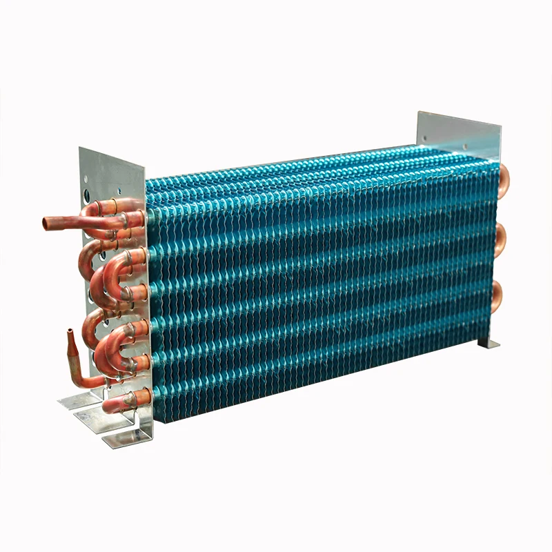 Vehicle mounted small condensing radiator refrigeration plant evaporator coil and refrigeration heat exchanger