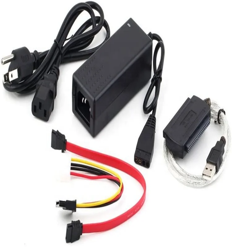 SATA/PATA/IDE Hard Drive to USB 2.0 Adapter Cable Support All Computer System, 2.5' / 3.5' Hard Disk HDD Connector Converter