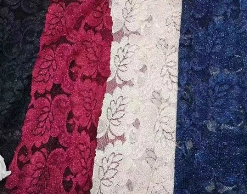 Запас ткани: полиэтиленовое кружево Raschel, цельная трикотажная фольга 53/54 дюйма для оптовой продажи