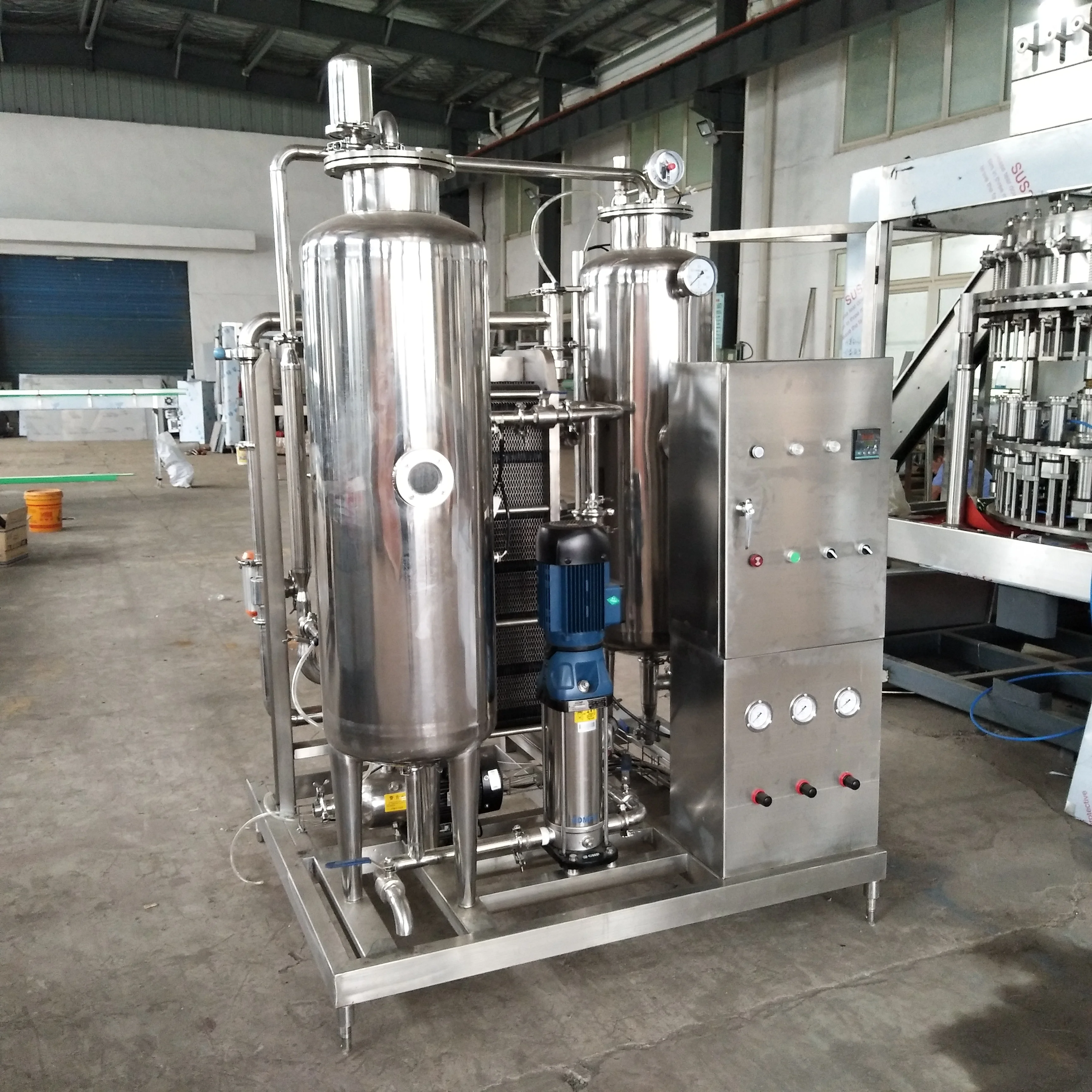 Small Scale Automatic Carbonated Soft Drink Mixer / CO2 Gas Mixing Machine