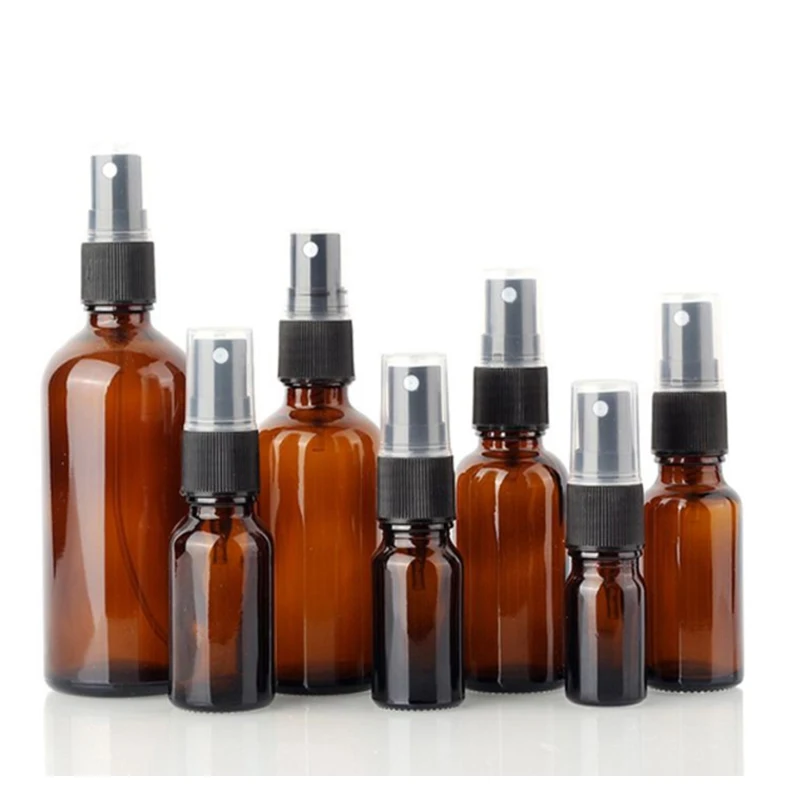 30ml 100ml 120ml Brown Spray Glass Bottle 1oz 4oz 5ml 10ml 50ml 2 oz  30ml Small Fine Mist Amber Glass Spray Bottle