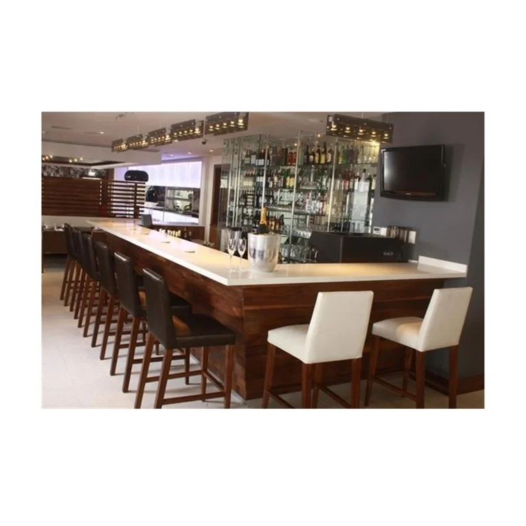 factory price modern simple design bar counter bar white marble countertop home bar counter