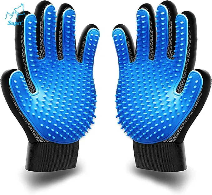 Hot Selling Soft Silicone Massage Breathable Pet Shedding Glove,Pet Cat Hair Removal Gloves Grooming Gloves Brush