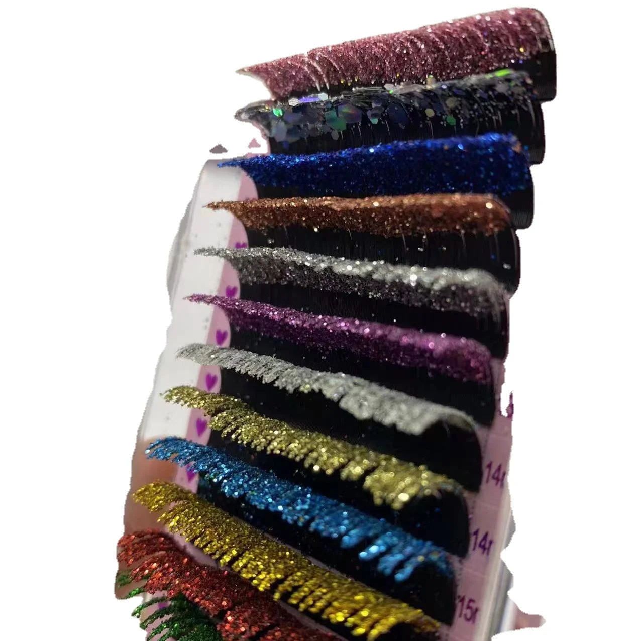 Classic Eyelash Extensions Manufacturer  Natural Glitter Colorful Eyelash Extension Colorful Eyelash Extension the factory
