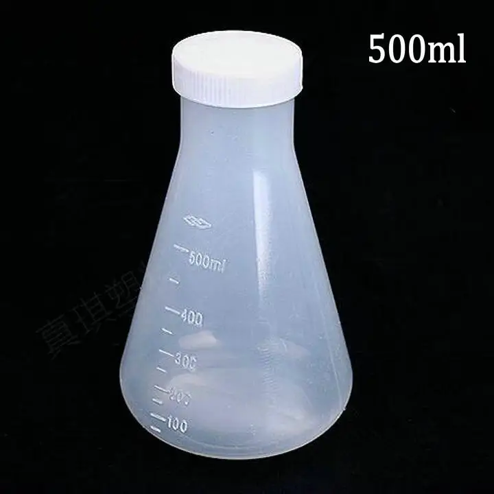 Plastic Conical Flask Narrow Neck Erlenmeyer Flask For Chemistry Biological