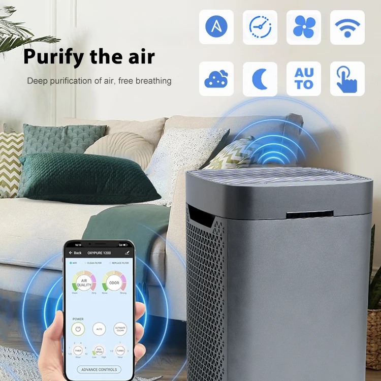 APP Control High-precision Air Cleaner Digital LED Display Smart Air Purifier