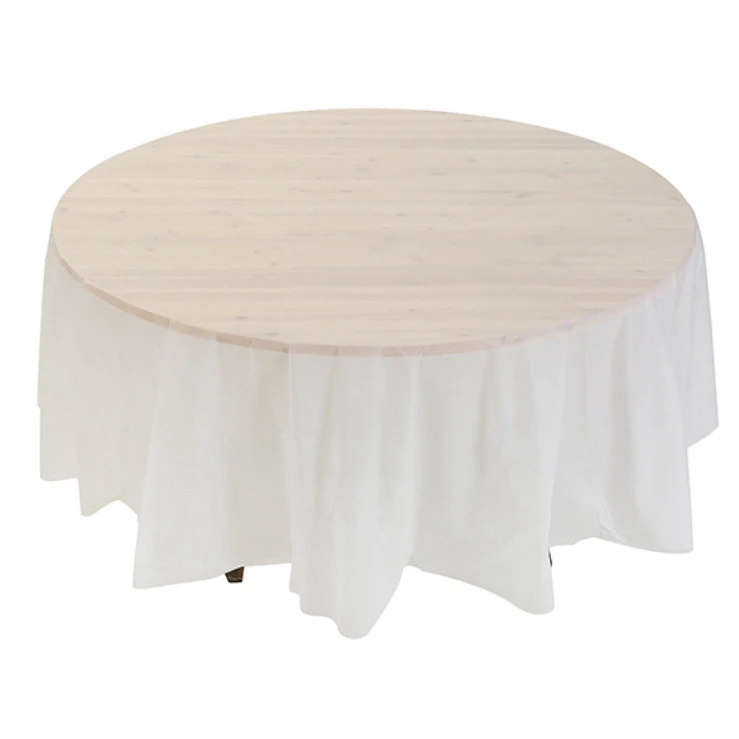 Eco Friendly Personalized Cheap Round Tablecloth Customized Plastic Tablecloth